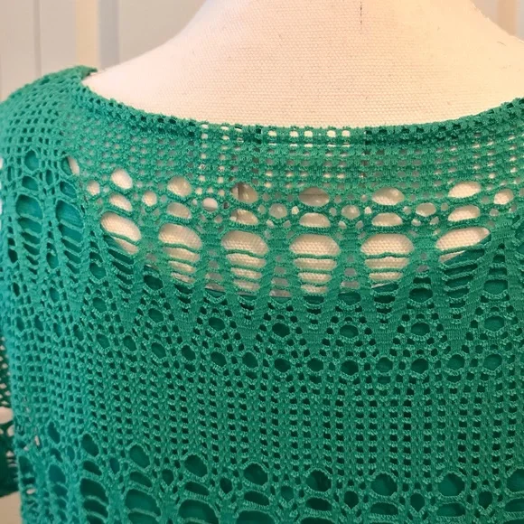 Chicos women green knit top~ Size1 - Picture 4 of 11